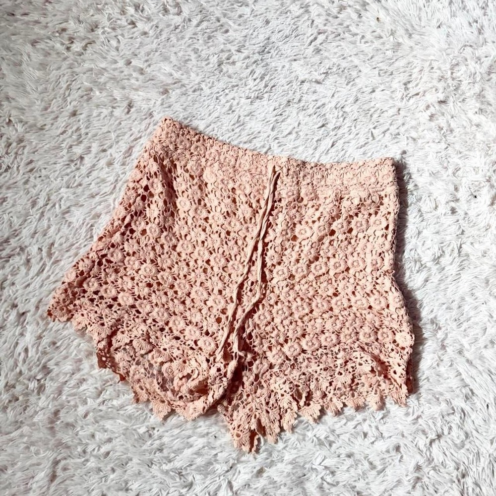 Y2K Soft Girl Lace Fringe Cottage Core Coquette Fairy Whimsical Shorts Womens XL